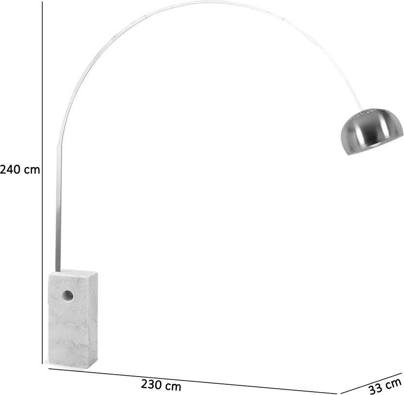 Arc Style Marble Floor Lamp