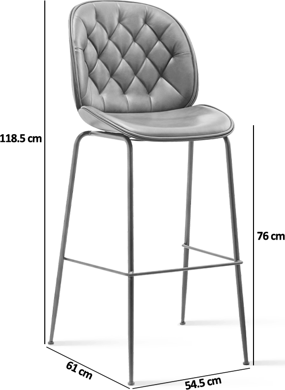 Beetle Style Barstool - Antique Brown