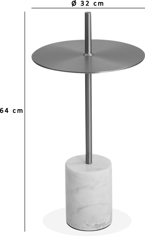 Table basse Calibre Small - Laiton - Marbre blanc