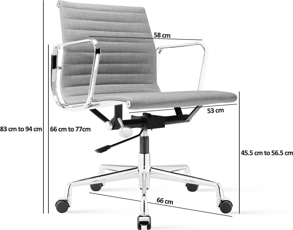 Chaise de bureau de style Eames EA117 en tissu