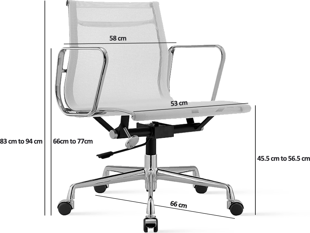 Chaise de bureau style Eames EA117 Mesh