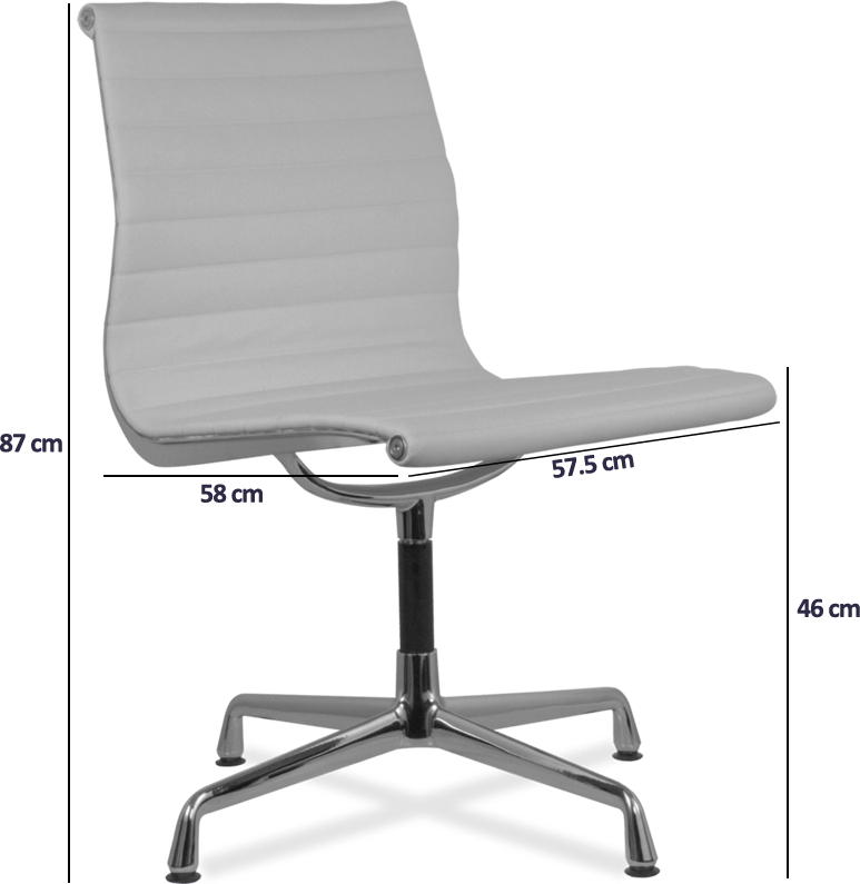 Chaise de bureau style Eames EA105 en cuir