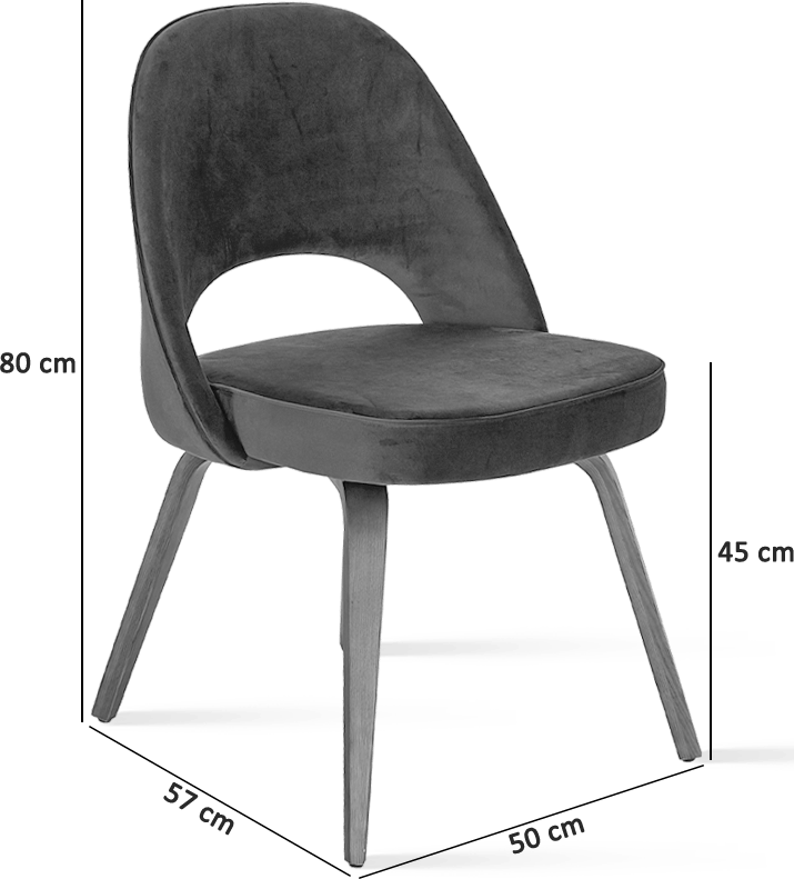 Executive Chair Armless - Velvet