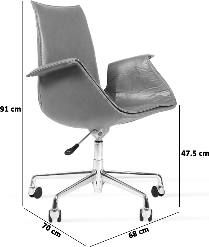 FK 6726 Chaise longue Tulip - Roulettes basses