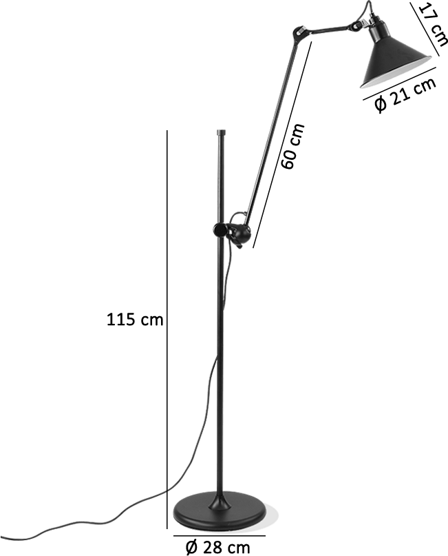 Lampe Gras 215 Style Floor Lamp