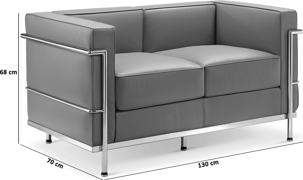 LC2 Style 2 Seater Sofa