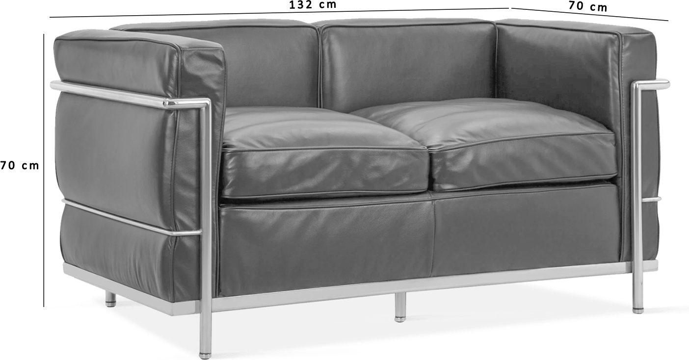 LC2 Style Petit - 2 Seat Sofa