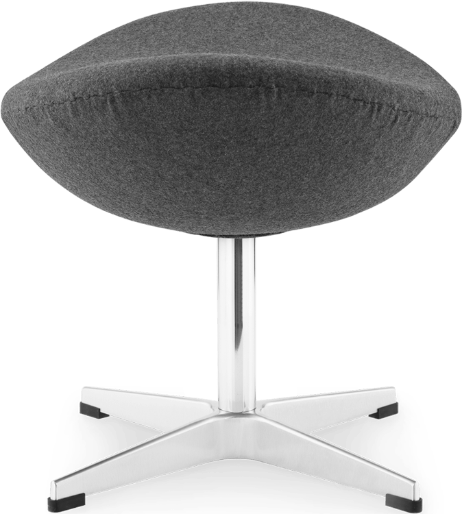 Egg Stool Wool/Without piping/Charcoal Grey image.