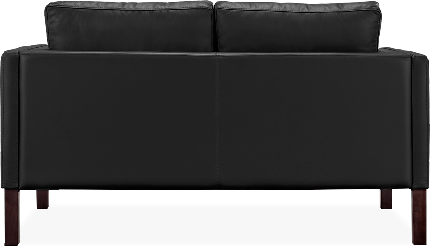 2332 Two Seater Sofa Italian Leather/Black image.