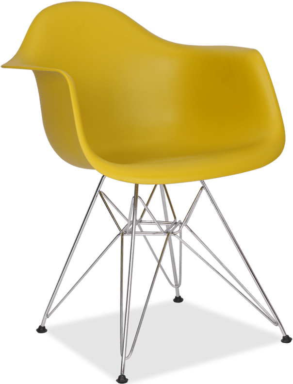DAR Style Plastic Chair Mustard image.