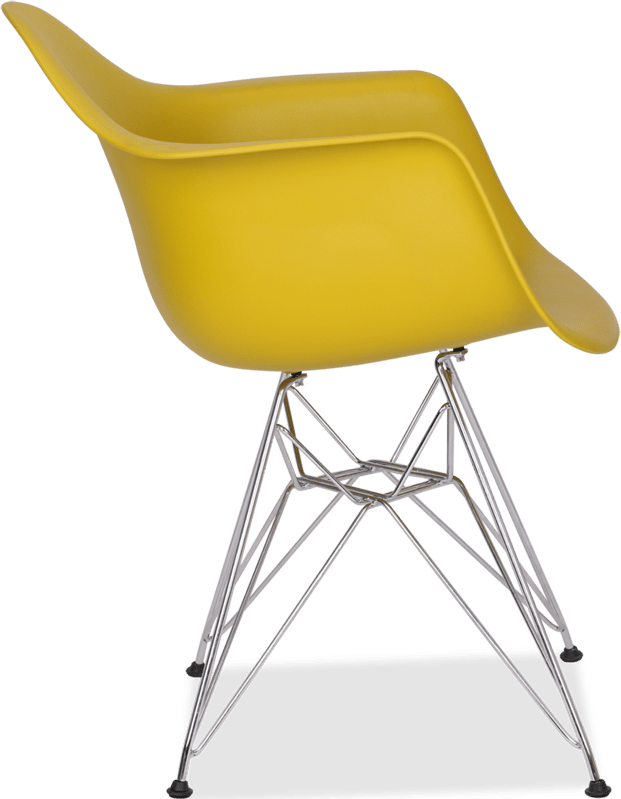 Chaise en plastique de style DAR Mustard image.