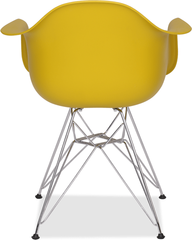Chaise en plastique de style DAR Mustard image.