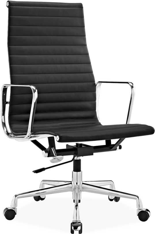 Eames Style Office Chair EA119 Leather Black image.