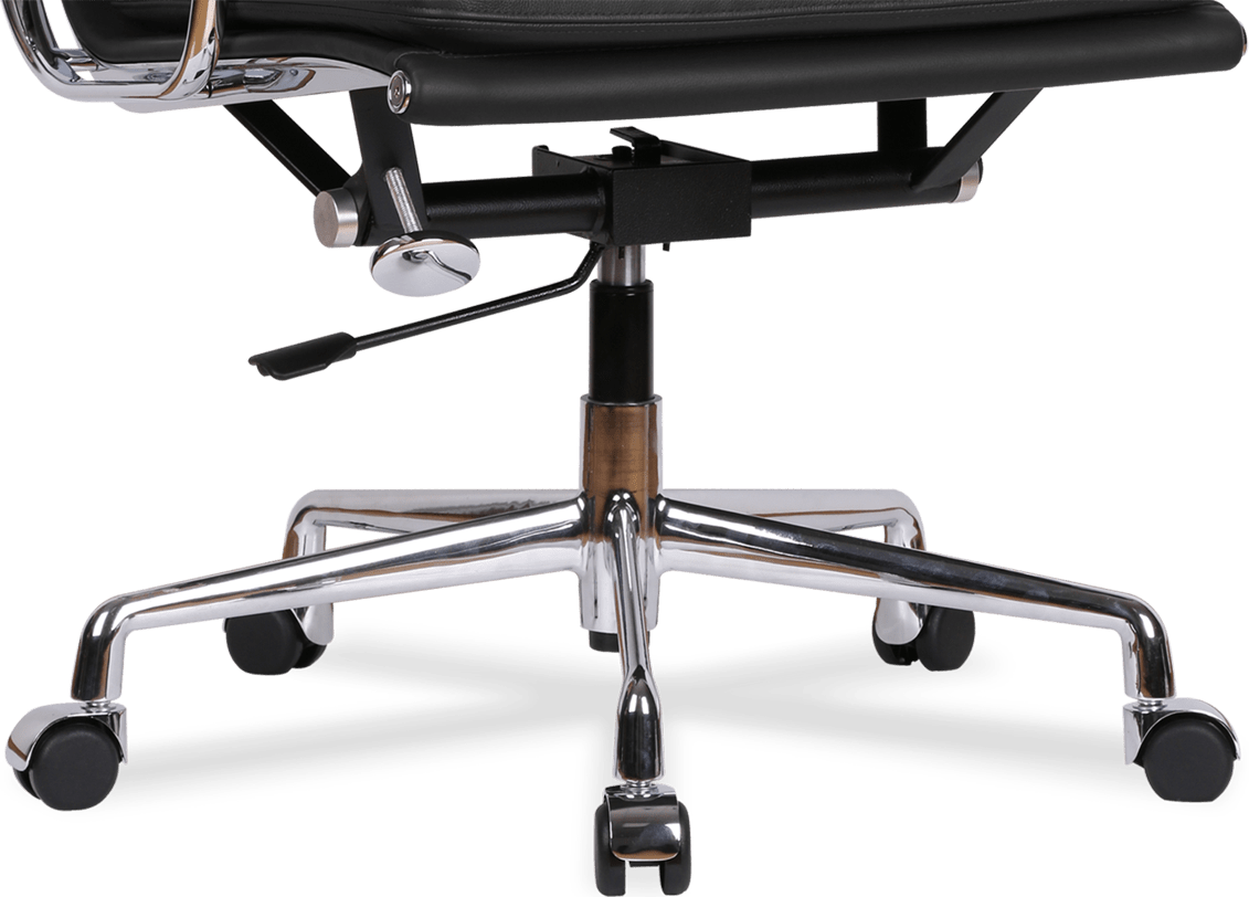 Eames Style Office Chair EA217 Leather Black image.