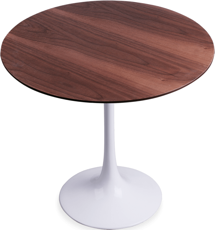 Tulip Side Table Walnut Veneer/White image.