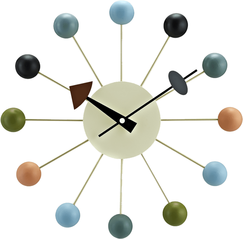Ball Style Clock Multicolor image.