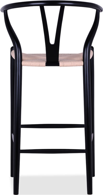 Tabouret de bar Wishbone (Y) Black/Lacquered image.