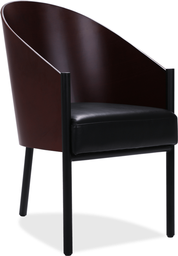 Costes Chair With High Back Premium Leather/Black  image.