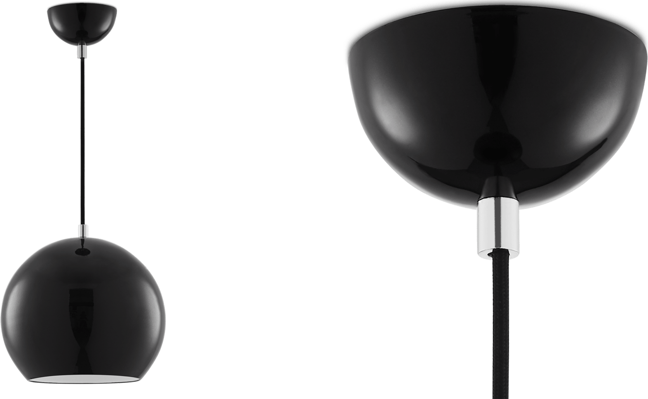 Topan VP6 Pendant Lamp Black image.