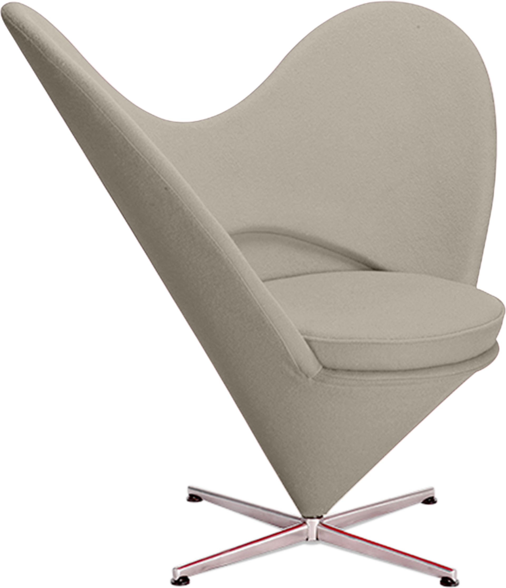 Chaise de coeur Light Pebble Grey image.