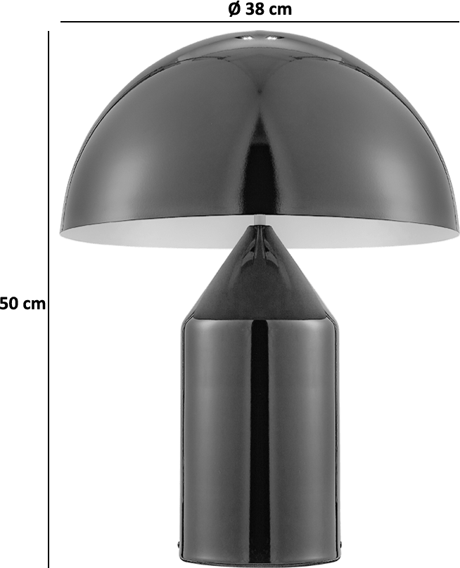 Atollo Style Table Lamp Black image.