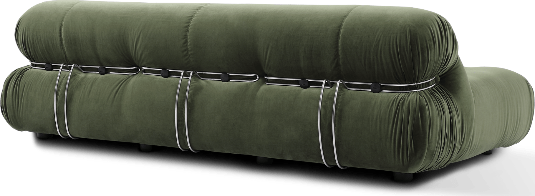 Soriana Style Sofa 3 Seat Bottle Green Velvet image.