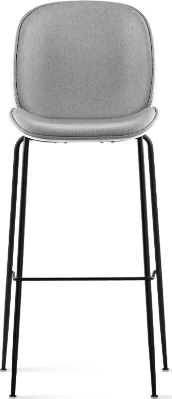 Tabouret de bar style coccinelle - Full Upholstered Grey/Black image.