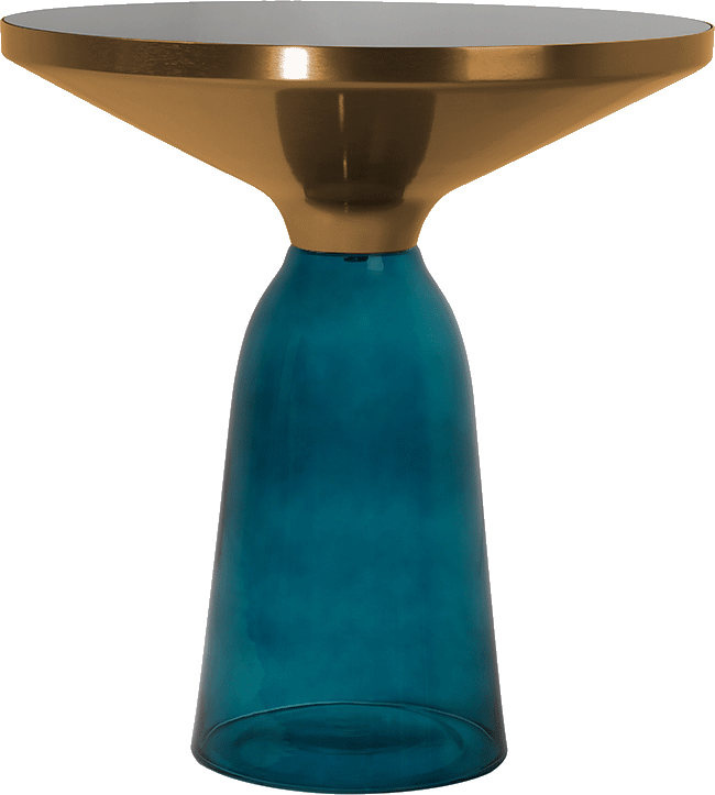 Bell Side Table - Glass Dark Blue image.
