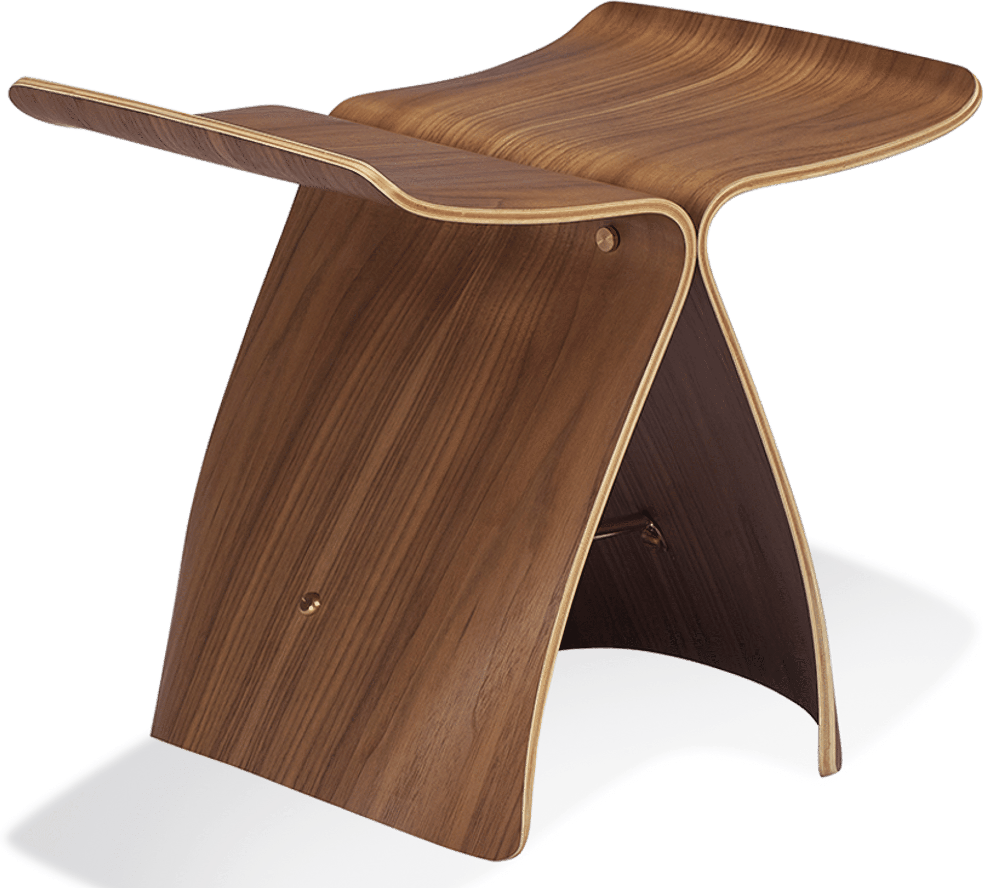 Tabouret papillon Walnut Veneer image.