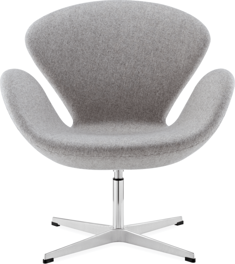 Le fauteuil du cygne Wool/Without piping/Light Pebble Grey image.