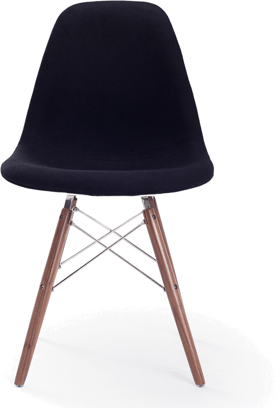 Chaise à manger rembourrée de style DSW Black image.