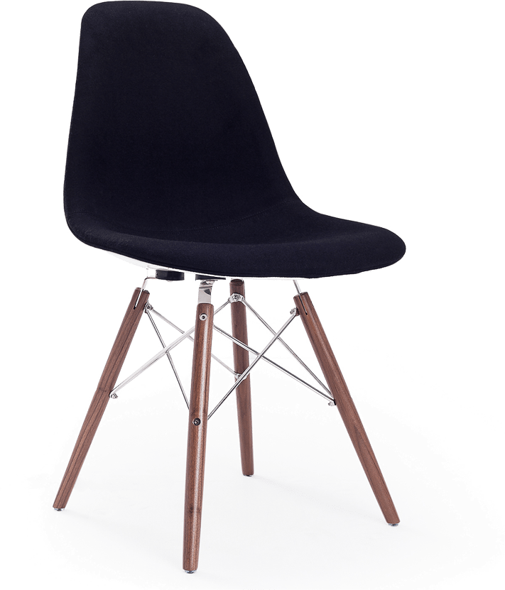 DSW Style Upholstered Dining Chair Black image.