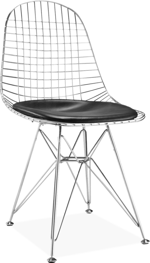 DKR Style Wire Dining Chair Black image.