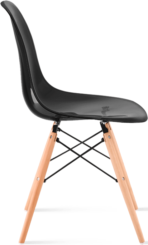 Chaise transparente DSW Style Black/Light Wood image.