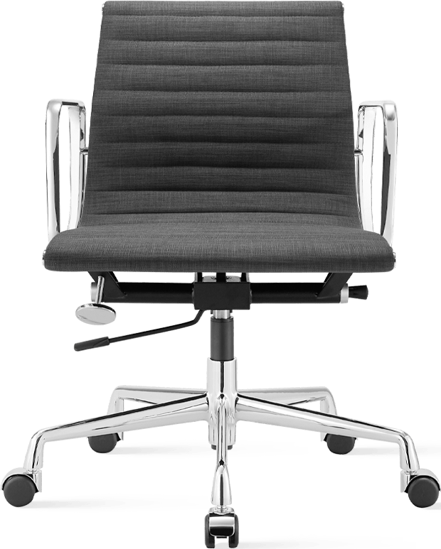 Chaise de bureau de style Eames EA117 en tissu Dark Grey image.