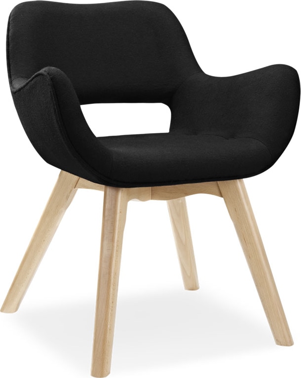 Fabric Dining Chair Black image.