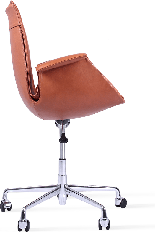 FK 6726 Tulip Lounge Chair - Low Castors Dark Tan image.