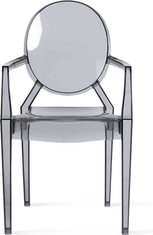 Fauteuil Louis Ghost Smoked Transparent image.