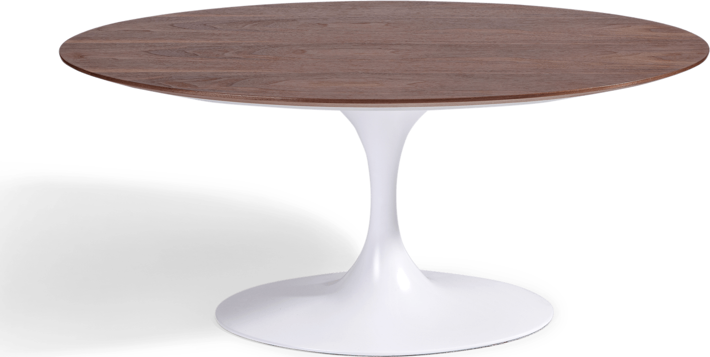 Tulip Oval Coffee Table - Walnut Walnut/Small image.