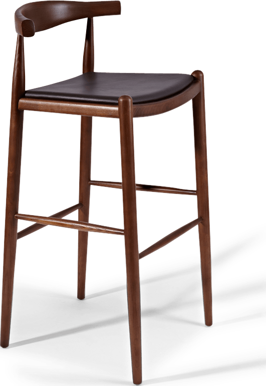 Elbow Style Counter Stool Black/Solid Oak image.