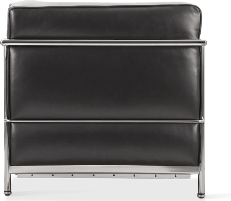 LC2 Style Petit - 3 Seat Sofa - Black Leather  Black image.
