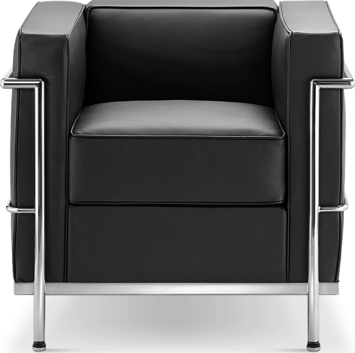 LC2 Style Armchair Black image.