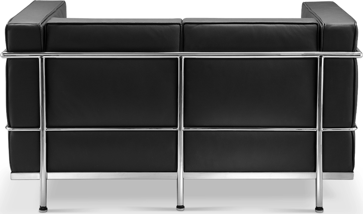 LC2 Style 2 Seater Sofa Black image.