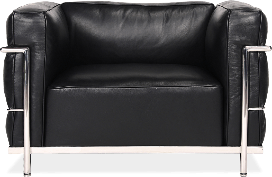 LC3 Style Grand Confort Armchair Black  image.