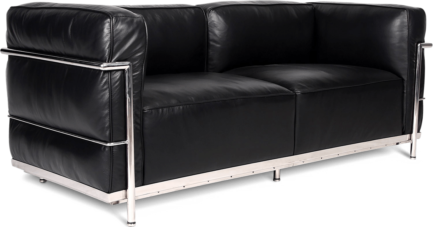 Grand Sofa 2 places style LC3 Black  image.
