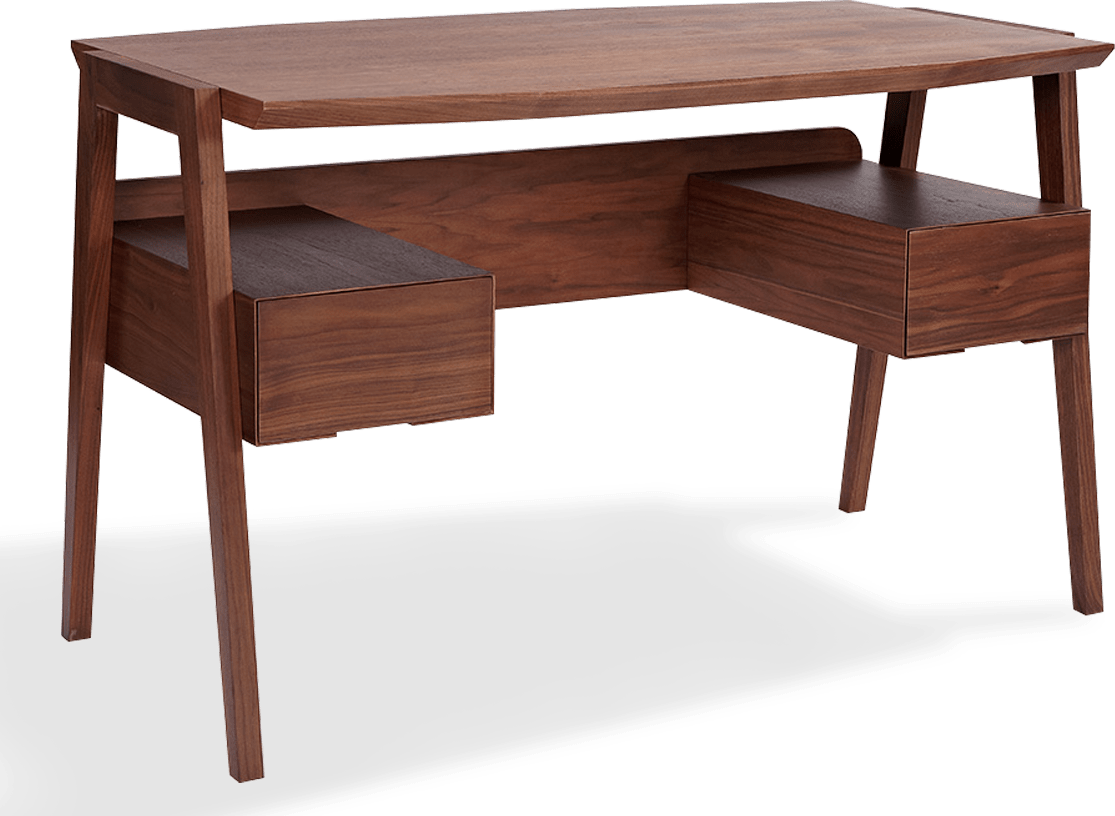 Leonie Desk Compact Walnut Veneer image.