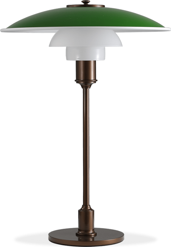PH 3/2 Style Table Lamp - Brass PH Green image.