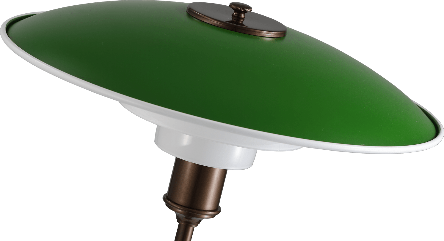 PH 3/2 Style Table Lamp - Brass PH Green image.