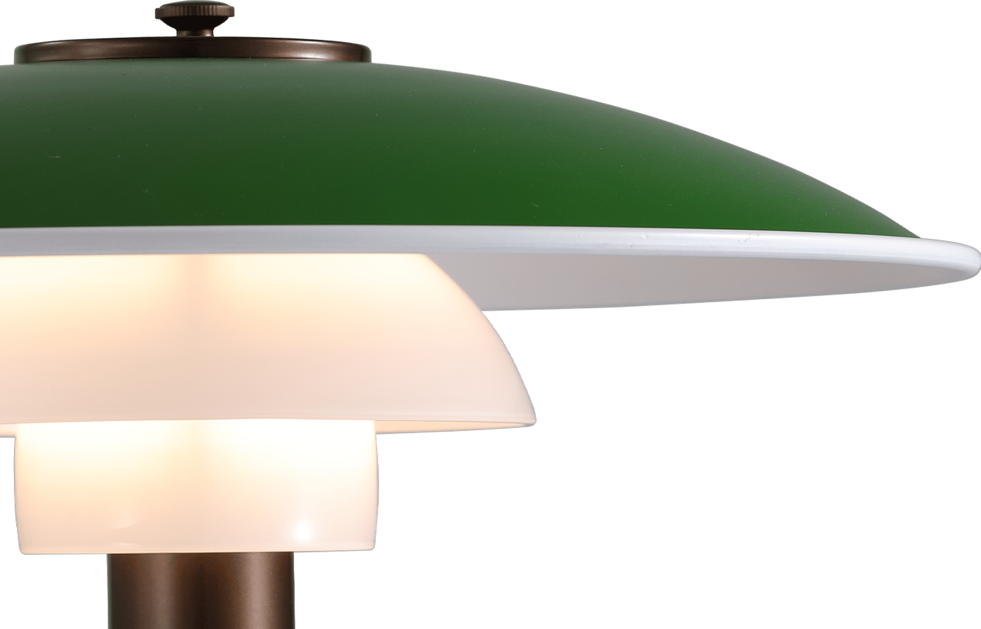 PH 3/2 Style Table Lamp - Brass PH Green image.