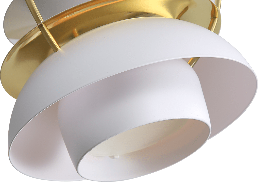PH 5 Pendant Lamp White N Brass image.